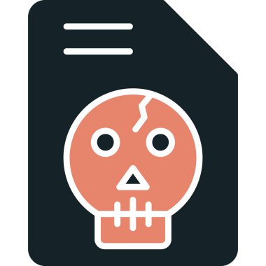 Kafatası. Web simgesi basit illüstrasyon