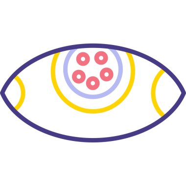 Göz simgesi vektör illüstrasyonu