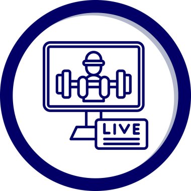 canlı eğitim simgesi, vektör illüstrasyonu