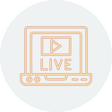 Canlı akış vektör simgesi