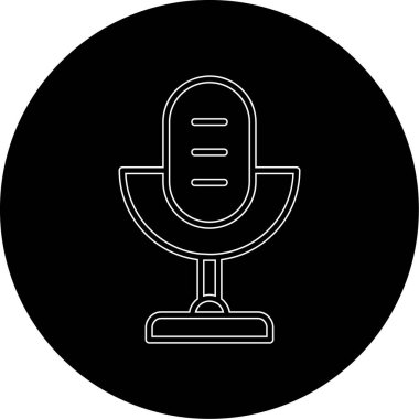 mikrofon simgesi, vektör illüstrasyonu