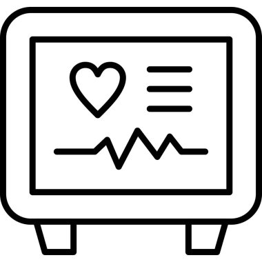 Kalp ikonu vektör illüstrasyonu