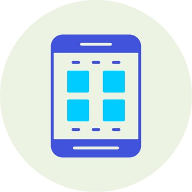 Cep telefonu. Web simgesi basit illüstrasyon