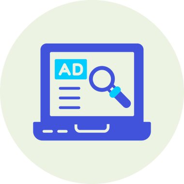 Reklam düz vektör simgesi