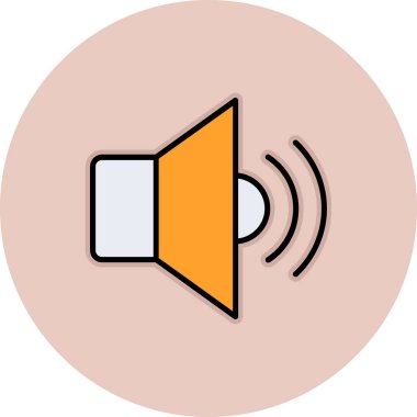 Ses simgesi vektör illüstrasyonu