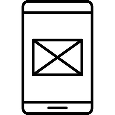 taşınabilir e- posta iletisi simgesi ana hat biçiminde