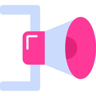 Megafon. Web simgesi basit illüstrasyon