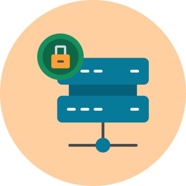 Sunucu. Web simgesi basit illüstrasyon