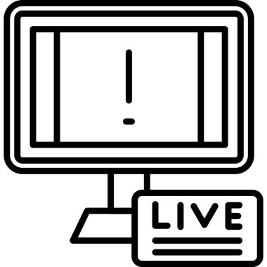 canlı yayın vektör illüstrasyonu, bilgisayar simgesi