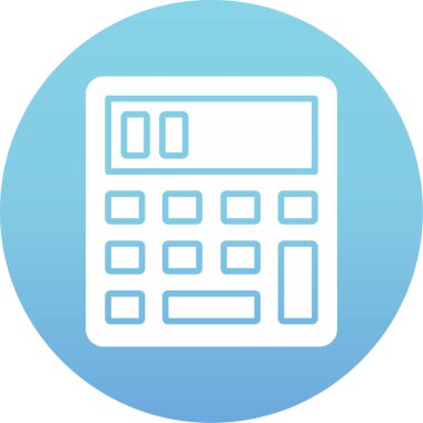 Hesap makinesi. Web simgesi basit illüstrasyon