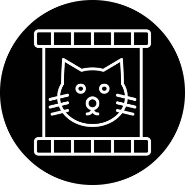 Bir kedi simgesinin vektör illüstrasyonu