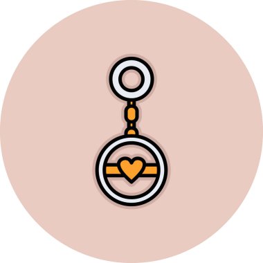 Kolye ikonlu kolye. Web için çizgi vektör simgesinin düz çizimi