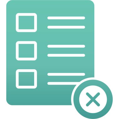 Kontrol listesi simgesinin vektör illüstrasyonu