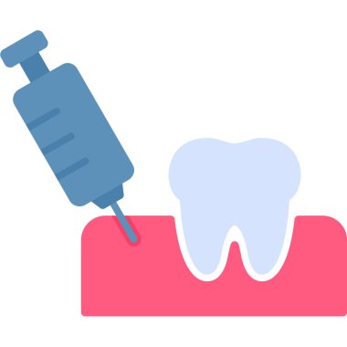Diş ikonu, basit vektör çizimi