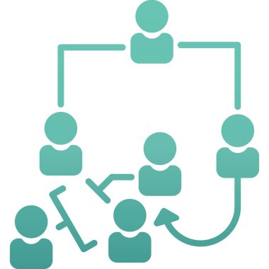 İş insanları simgesinin vektör illüstrasyonu