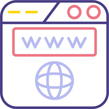 Web tarayıcı simgesi. Basit tasarım