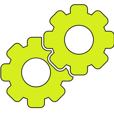 dişli simgesi vektör illüstrasyonu