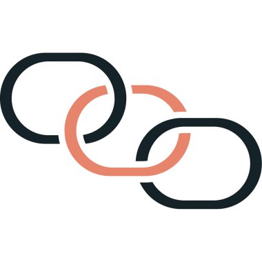 bağlantı simgesi vektör işareti ve sembol beyaz arkaplan üzerinde izole