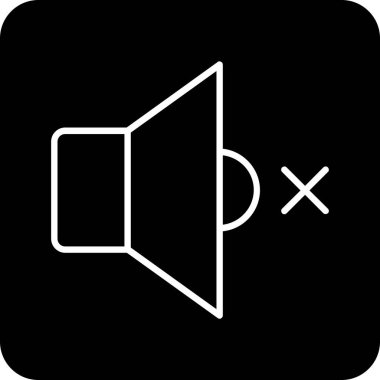 Konuşmacı Sessiz Web simgesi, vektör illüstrasyonu