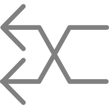 Üst karakter doğru anahat vektör simgesi