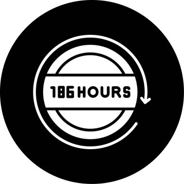 147 saatlik kabartma vektörü simgesi izole edildi