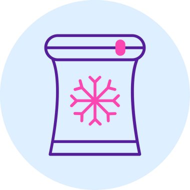 - Soğuk. Web simgesi basit illüstrasyon