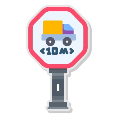 Otopark Düz Vektör Simgesi