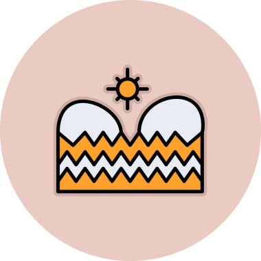 Güneş vektör simge işareti simge vektör çizim kişisel ve ticari kullanım için..