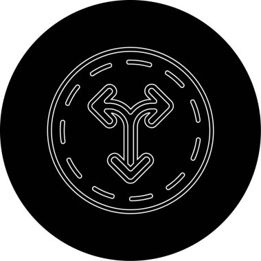 Bir pusula simgesinin vektör illüstrasyonu