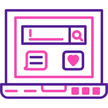 Kalpli bilgisayar monitörü, vektör illüstrasyonu