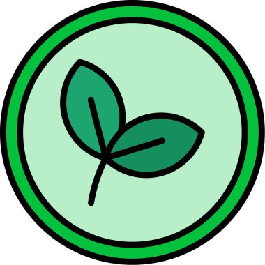 Yaprak. Web simgesi basit illüstrasyon