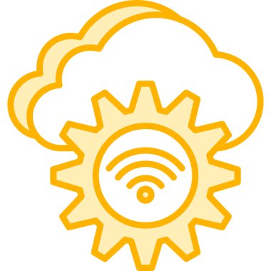 bulut internet web simgesi - ana hatlar biçiminde