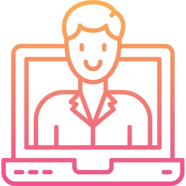 bilgisayar yöneticisi simgesi, vektör illüstrasyonu