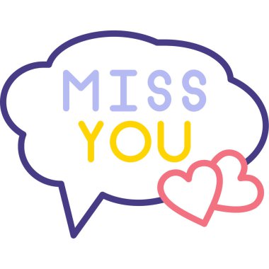 Mesajını özlemişsin. El çizimi vektör illüstrasyonu