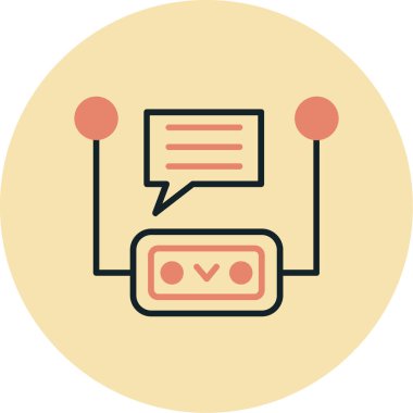 Konuş. Web simgesi basit illüstrasyon