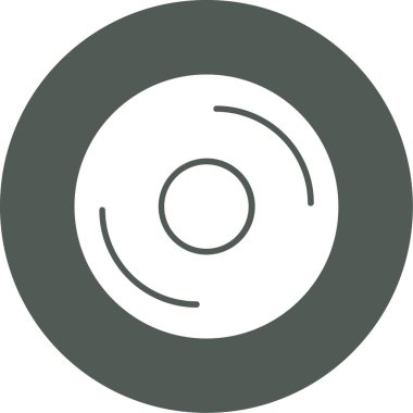 CD mi? Web simgesi basit illüstrasyon