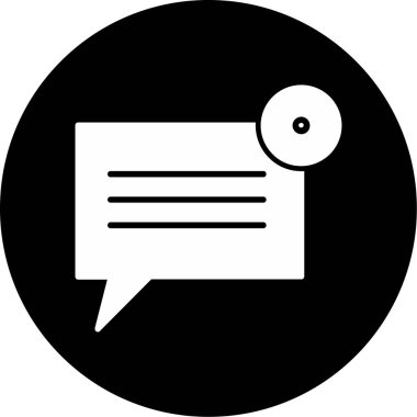 Konuş. Web simgesi basit illüstrasyon