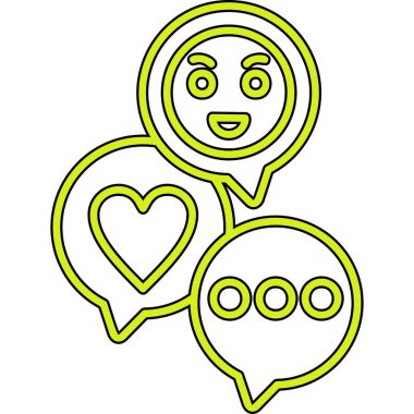 Konuş. Web simgesi basit illüstrasyon