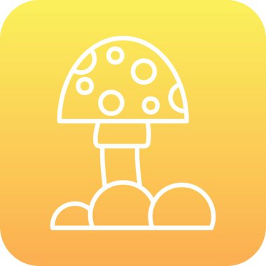 mantar simgesi vektör illüstrasyonu