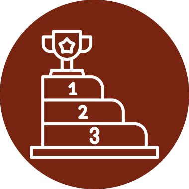 Bir kupa podyumunun vektör illüstrasyonu