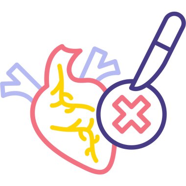 Kalp. Web simgesi basit illüstrasyon