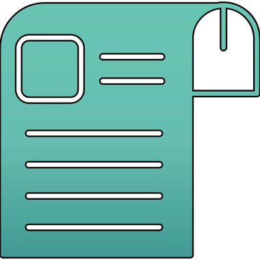 belge dosya simgesi, vektör illüstrasyon tasarımı