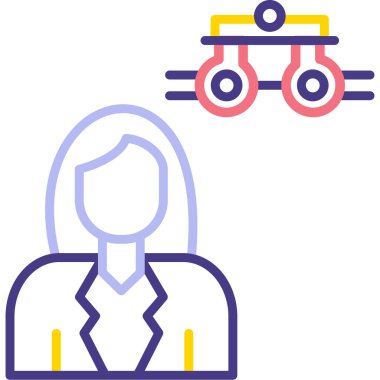 Kadın avatar simgesi vektör illüstrasyonu