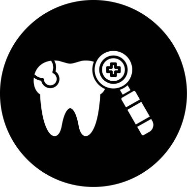 Diş vektörü web simgesi basit tasarımı