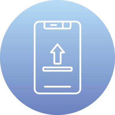 Cep telefonu. Web simgesi basit illüstrasyon