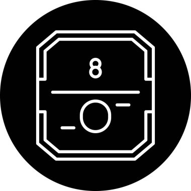 Modern b 'nin vektör illüstrasyonunda müziğin eksik simgesi