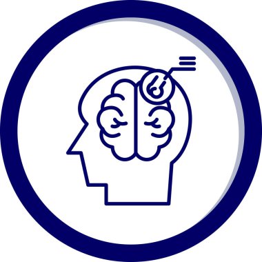 Moda Biçimli Beyin Simgesi İzole Arkaplan