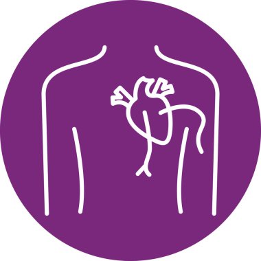 Modern kalp simgesinin vektör illüstrasyonu