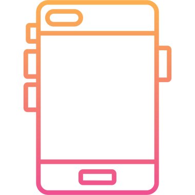 Cep telefonu. Web simgesi vektör illüstrasyonu