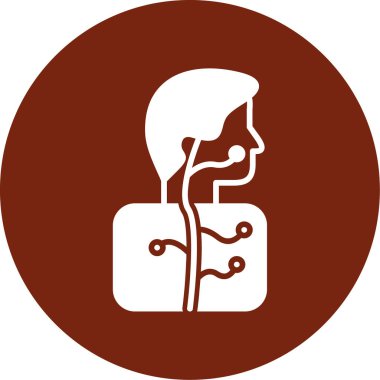 Mikroskop vektör illüstrasyonlu insan kafası